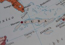 Cuba Holds Americans Amid High-Seas Chaos Map highlighting Cuba and surrounding Caribbean islands