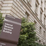 IRS building sign and exterior view