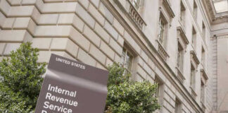 IRS building sign and exterior view