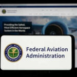 Federal Aviation Administration logo on a smartphone screen.