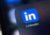 LinkedIn app icon on a smartphone screen