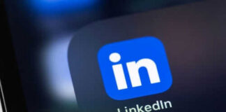 LinkedIn app icon on a smartphone screen