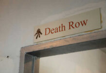 Sign above door reads Death Row