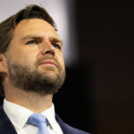 High-Stakes Iran Gamble Puts Vance On The Line Man in suit and tie looking upward