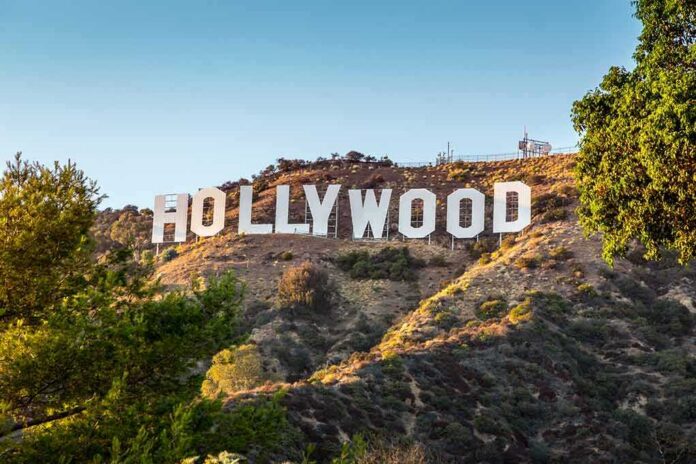 Hollywood Sign on a sunlit hillside