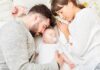 Rich Couple Hires Bedtime Squad Parents sleeping beside newborn baby