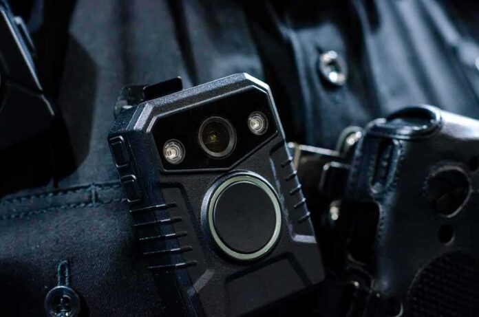 Body-worn camera attached to a uniform