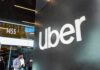 uber logo on office wall