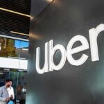 uber logo on office wall