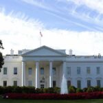 650 Feet From White House — Beijing Moves In White House with front fountain and flag