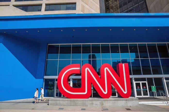 Atlanta,-,August,10:,Cnn,Center,In,Atlanta,On,August Exterior view of the CNN building with a large red logo and blue facade