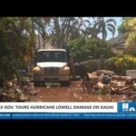 Western Isles Wrecked — Powerless And Flooded Hawaii governor tours Hurricane Lowell damage on Kauai