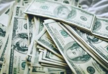Stacks of U.S. hundred-dollar bills