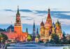 Air Defenses Stretched – Russia’s Glide Bombs Jump 200km St. Basil's Cathedral and Kremlin towers at sunset in Moscow