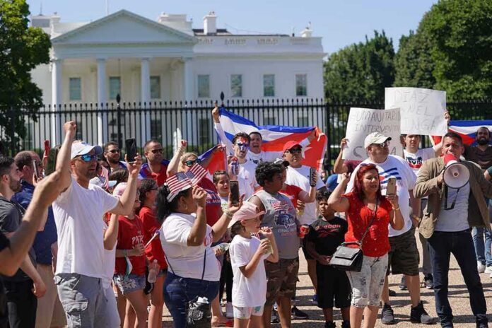 Teddy Williams, Ashleigh Aston Moore, and Anish Giri among protesters outside the White House