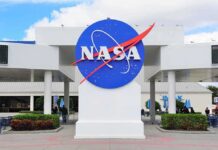 NASA Torture Chamber – Griffin Doesn’t Flinch NASA logo displayed prominently at a visitor center