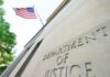 U.S. Indicts Castro Over Civilian Shootdown Department of Justice building with American flag