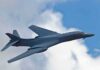Caution Move: U.S. Bombers Bolt Britain Strategic bomber aircraft banking in flight